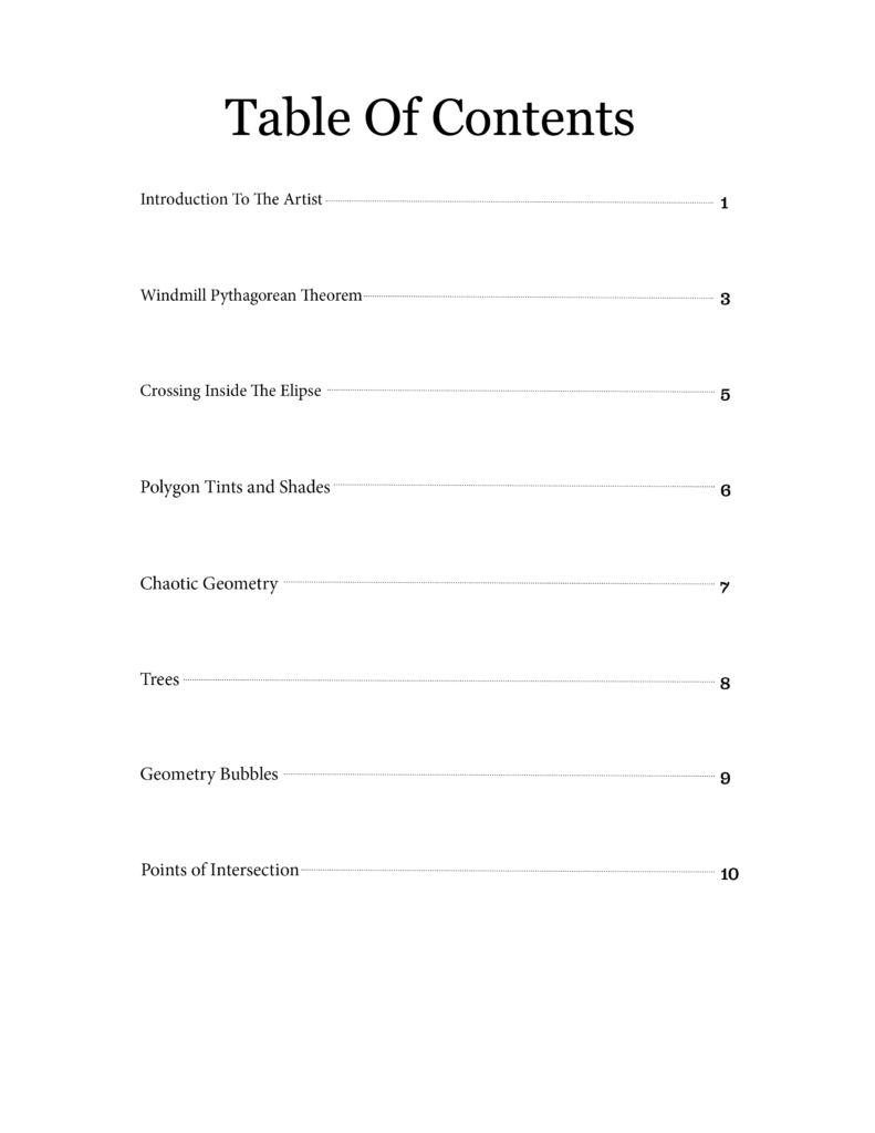 Metromohiem Museum Exhibit booklet table of contents